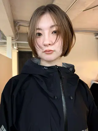 ショート カラー 森貴裕/ベージュ/ パーマ/オリーブのヘアスタイル