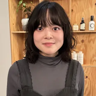 ミディアム カラー パーマ 🌿レイヤーボブ/パ ーマ🌿 木梨健太のヘアスタイル