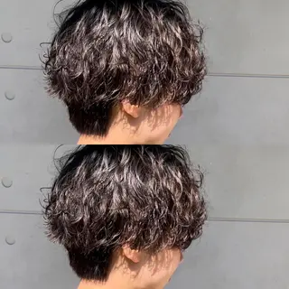 ショート パーマ メンズ メンズヘア特化 崎田 成人のヘアスタイル