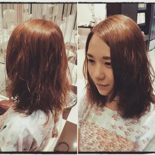 パーマ ミディアム 秋山 幸太のヘアスタイル