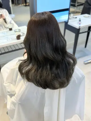 ロング カラー noa hair design 町田店所属・miyu♡̷̷ 韓国ヘア/顔まわりのヘアスタイル