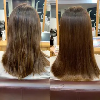 ミディアム 縮毛矯正/ショート/ レイヤー/畑中正敏のヘアスタイル