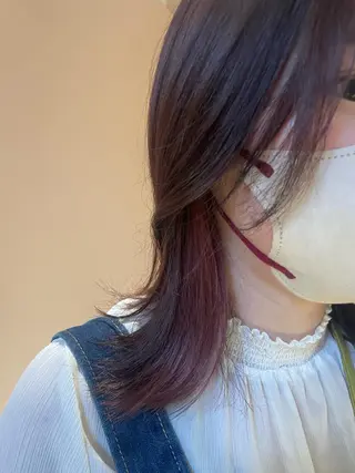 ミディアム マホ/日吉/髪質改善 /レイヤー/ガーリーのヘアスタイル