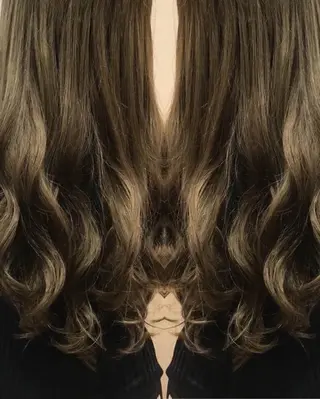 ロング パーマ チビ編み込みエクステ シールEXどぅ〜すのヘアスタイル