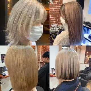 ショート カラー ヘアアレンジ 艶髪/髪質改善/ 縮毛矯正⭐️熊野未来のヘアスタイル