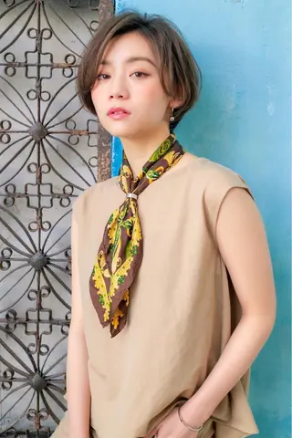 ショート カラー 仙台Ｉ韓国レイヤー Ｉ髪質改善Ｉ伊藤拓海のヘアスタイル