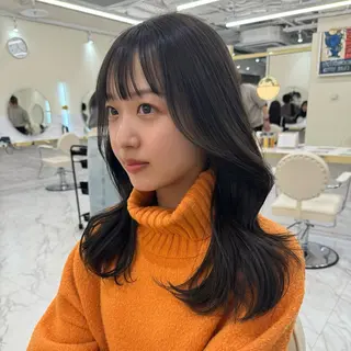 セミロング カラー ヘアアレンジ レイヤーカット🤍 RINAのヘアスタイル