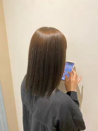 ミディアム 暖色カラー🍒🌷 hitomiのヘアスタイル