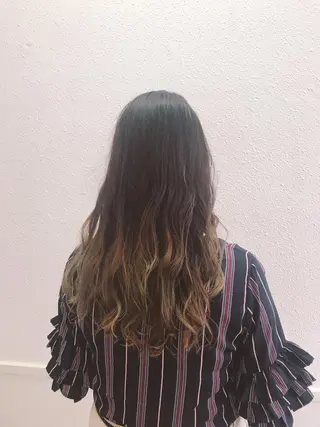 ロング カラー 韓国　縮毛矯正 髪質改善　木村のヘアスタイル