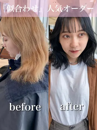 ミディアム 【1日2名様限定】 AFLOAT白川雄副のヘアスタイル