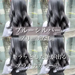 ロング カラー 💖韓国×王道 ハイトーン💖のヘアスタイル