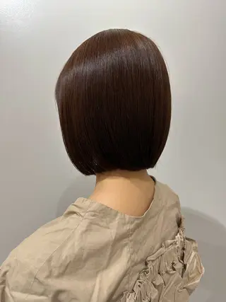 ショート 酸性ストレート/艶髪 /縮毛/sara❄️のヘアスタイル