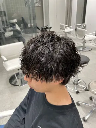 パーマ メンズ 無料ショートモデル 募集中❗️秋山ひらいのヘアスタイル