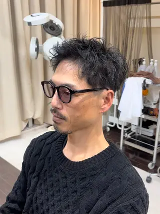 ショート パーマ メンズ AROH  men's cut&men's perm 船橋店所属・🧊メンズ特化🧊 高木航希のヘアスタイル