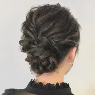 セミロング カラー ヘアアレンジ Bro所属・佐藤 輝幸のヘアスタイル