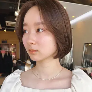 ショート カラー 🌱小顔ヘア/ボブ ミディアム/双葉🌱のヘアスタイル