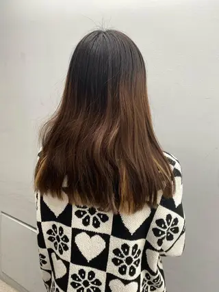 ロング 京都レイヤーカット/ 縮毛矯正/羽柴りくのヘアスタイル