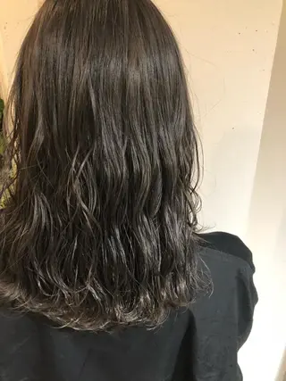 セミロング カラー ヘアアレンジ メンズ キッズ ネイル マツエク・マツパ GO TODAY SHAiRE SALON所属・透明感カラー🤎 ゆりのヘアスタイル