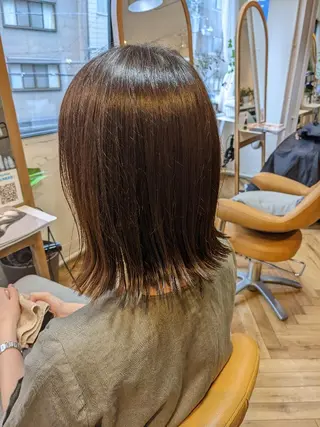 ミディアム 中野 雅子のヘアスタイル