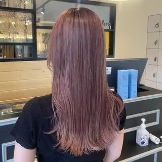 セミロング カラー スナコザワ レナのヘアスタイル