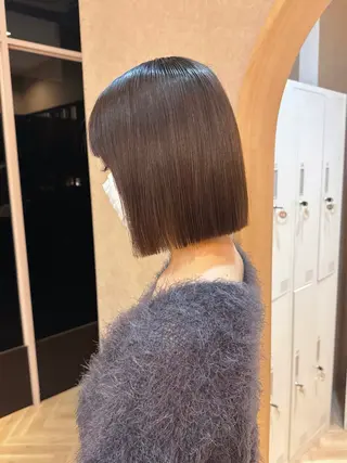 ショート カラー グレージュ/レイヤー /ボブ/moyu🎀のヘアスタイル