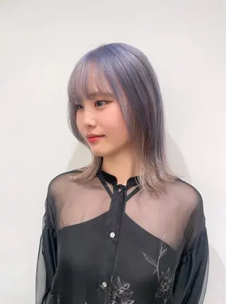 ミディアム GO TODAY SHAiRE SALON 原宿本店所属・REINA/ブリーチ /ハイトーン/原宿のヘアスタイル