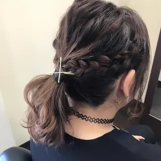 ミディアム セミロング ヘアアレンジ 沢田 瞳のヘアスタイル