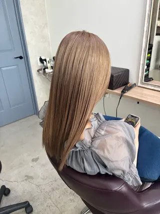 ロング カラー 平野 朋未のヘアスタイル