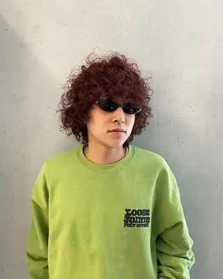 ショート カラー パーマ メンズ 吉武 茂暉のヘアスタイル