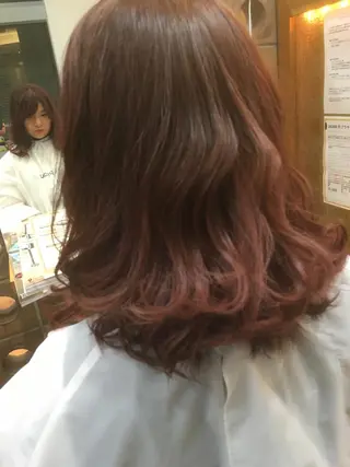 ミディアム カラー 白髪ぼかしハイライト 柳川拓哉のヘアスタイル