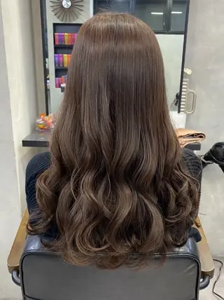 セミロング 濱川響太レディース カットモデルのヘアスタイル