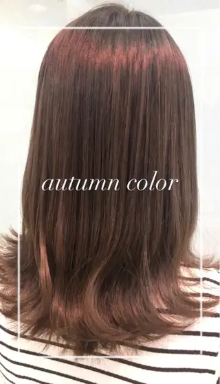 セミロング カラー 艶質改善/縮毛矯正 ササキナツミのヘアスタイル