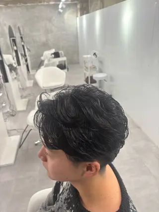 ショート パーマ メンズ door white hideのヘアスタイル