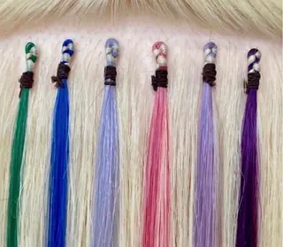 ロング シール＋ちび編み込み エクステ梅田🐨のヘアスタイル