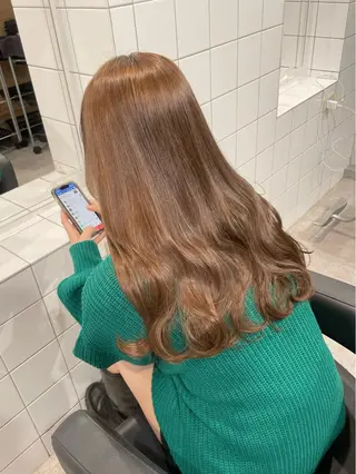 ロング カラー 愛結 暖色カラー🎀🩰のヘアスタイル