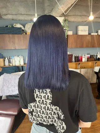 セミロング カラー 似合わせ/ブリーチ/ 髪質改善/ミクෆ‪のヘアスタイル