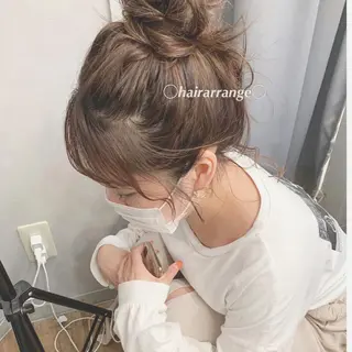 セミロング カラー ヘアアレンジ 代表🎀 ふわモテ愛 され髪🩷yumiのヘアスタイル