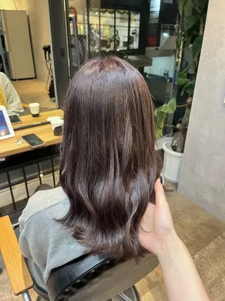 セミロング カラー hair design icoii所属・梅原 あやりのヘアスタイル