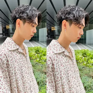 ショート カラー パーマ ヘアアレンジ メンズ 亀井隆汰/メンズ専門 パーマ特化美容師のヘアスタイル