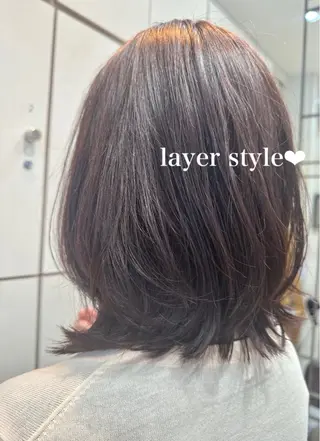 ミディアム 美髪矯正/渡辺 りんのヘアスタイル