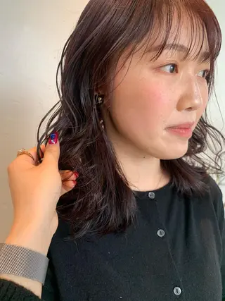 ミディアム カラー AO所属・RISAKO 艶髪モテヘア🎀府中のヘアスタイル
