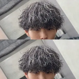 カラー パーマ メンズ メンズカット/パーマ 艶カラーTAIGA︎のヘアスタイル