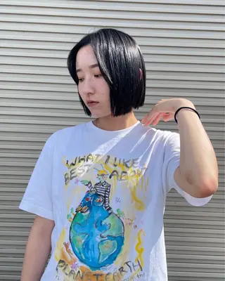 ショート カラー ベージュ/透明感/ 桃子🎀のヘアスタイル