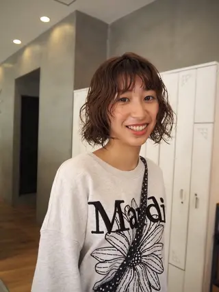 ミディアム パーマ ボブ指名No.1/ ボブパーマ/ユキのヘアスタイル