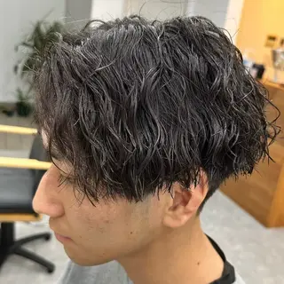 ミディアム パーマ メンズ 縮毛矯正/メンズ パーマWATARUのヘアスタイル