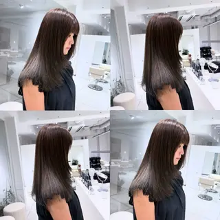 ミディアム カラー カジュアルを女っぽく 𝗮𝘆𝗮𝗰𝗼のヘアスタイル