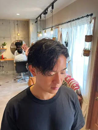 ショート パーマ メンズ Lamp所属・🌀メンズパーマ🌀 🐏丸山祐宇🐏のヘアスタイル