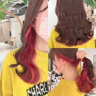 ロング カラー 渋谷:インナーカラー ／🍒エリカ🍒のヘアスタイル