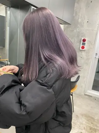 セミロング カラー レイヤー/柔色 カラー/SAkiのヘアスタイル