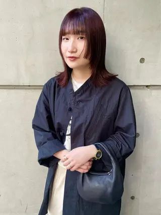 ミディアム カラー 大角  実希のヘアスタイル
